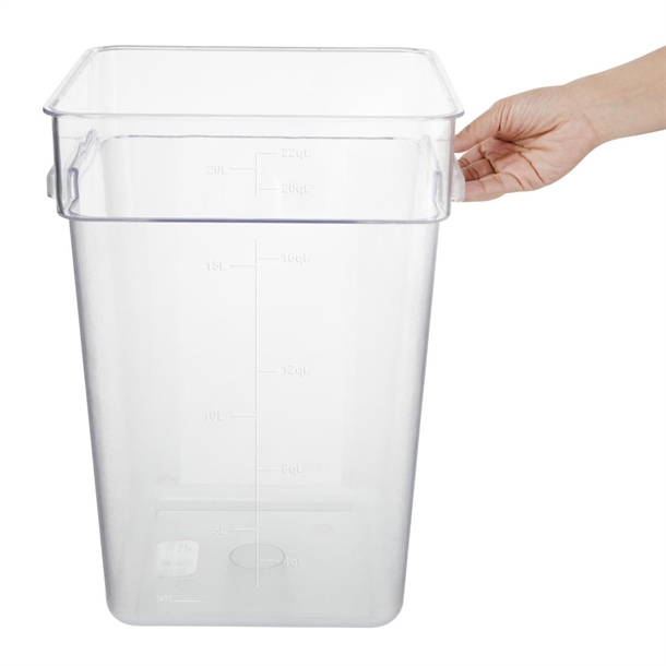 Hygiplas Polycarbonate Square Storage Container 20Ltr