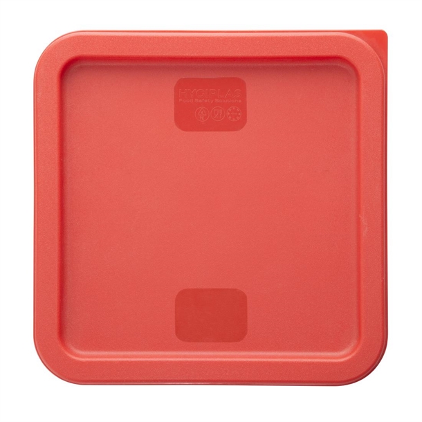 Hygiplas Square Red Lid to fit 5.5 & 7Ltr Containers Hygiplas Square Red Lid to fit 5.5 & 7Ltr Containers