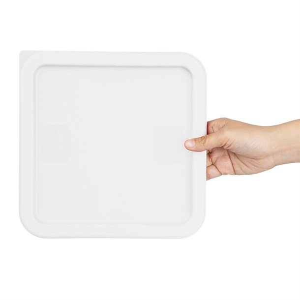 Hygiplas Square White Lid to Fit 5.5/7Ltr Containers Hygiplas Square White Lid to Fit 5.5/7Ltr Containers