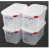 Araven Polypropylene 1/4 Gastronorm Containers With Lids 150mm (4 Pack)