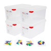 Araven Polypropylene 1/3 Gastronorm Containers With Lids 150mm (4 Pack) Araven Polypropylene 1/3 Gastronorm Containers With Lids 150mm (4 Pack)