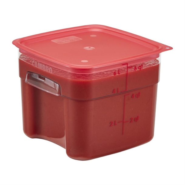 Cambro Lid to fit Fresh Pro Square Containers - Red - 5.7Ltr & 7.6Ltr Cambro Lid to fit Fresh Pro Square Containers - Red - 5.7Ltr & 7.6Ltr