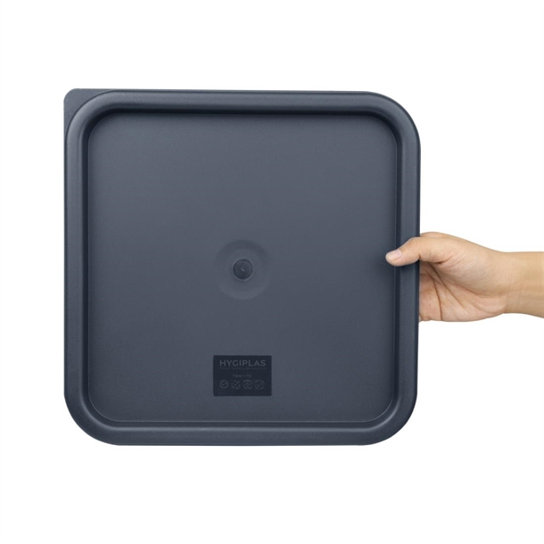 Hygiplas Blue Square Food Storage Container Lid Large Hygiplas Blue Square Food Storage Container Lid Large