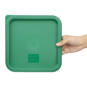 Hygiplas Green Square Food Storage Container Lid Medium