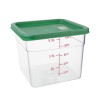 Hygiplas Green Square Food Storage Container Lid Medium Hygiplas Green Square Food Storage Container Lid Medium