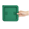 Hygiplas Square Food Storage Container Lid Green Small Hygiplas Square Food Storage Container Lid Green Small