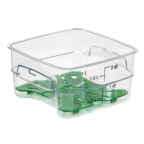 Cambro Drain Shelf for Fresh Pro Square Containers - Green - 1.9Ltr & 3.8Ltr Cambro Drain Shelf for Fresh Pro Square Containers - Green - 1.9Ltr & 3.8Ltr