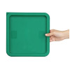 Hygiplas Square Food Storage Container Lid Green Large Hygiplas Square Food Storage Container Lid Green Large