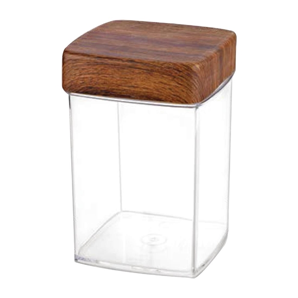 Evelin Square Food Storage Canister With Lid - 100x100x140mm