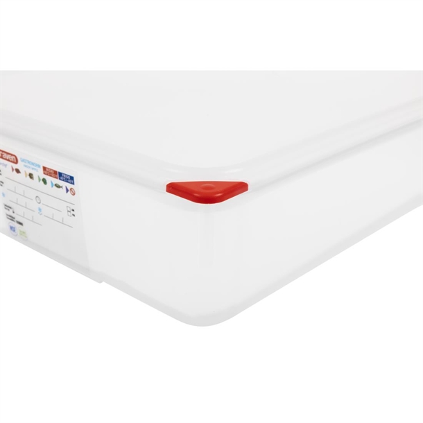 Araven Polypropylene 1/1 Gastronorm Containers With Lids 100mm (4 Pack)