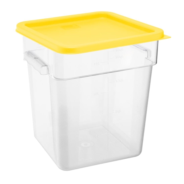 Hygiplas Square Yellow Lid to Fit 10/15/20Ltr Containers