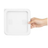 Hygiplas Square Food Storage Container Lid White Small