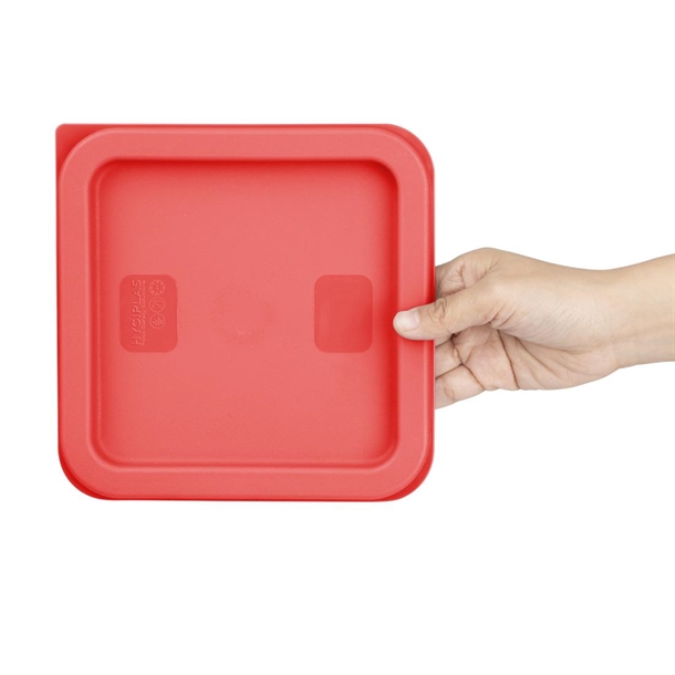 Hygiplas Square Red Lid to fit 1.5 & 3.5Ltr Containers