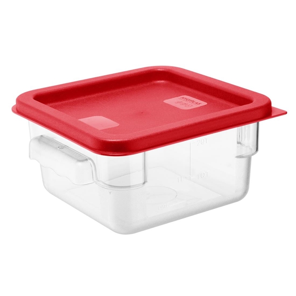 Hygiplas Square Red Lid to fit 1.5 & 3.5Ltr Containers