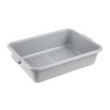 Vogue Plastic Perforated Storage Box Grey Vogue Plastic Perforated Storage Box Grey