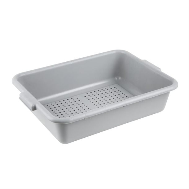 Vogue Plastic Perforated Storage Box Grey Vogue Plastic Perforated Storage Box Grey