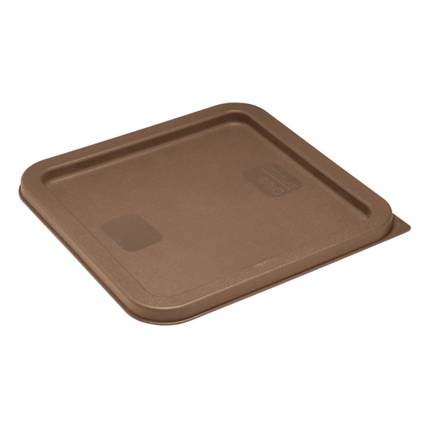 Hygiplas Square Brown Lid to Fit 5.5/7Ltr Containers Hygiplas Square Brown Lid to Fit 5.5/7Ltr Containers