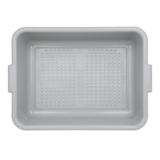 Vogue Plastic Perforated Storage Box Grey Vogue Plastic Perforated Storage Box Grey