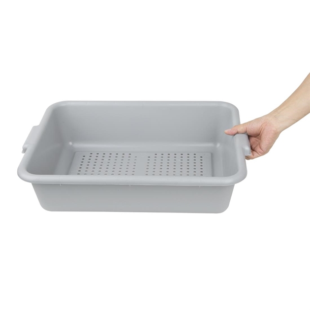 Vogue Plastic Perforated Storage Box Grey Vogue Plastic Perforated Storage Box Grey