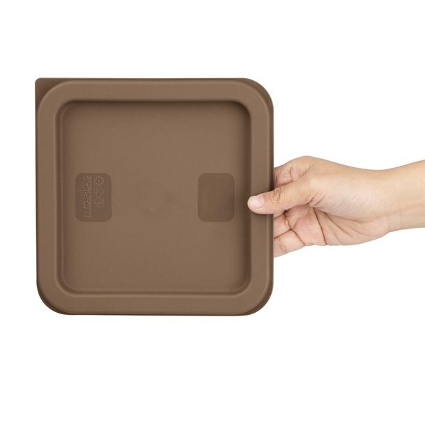Hygiplas Square Brown Lid to Fit 1.5/3.5Ltr Containers
