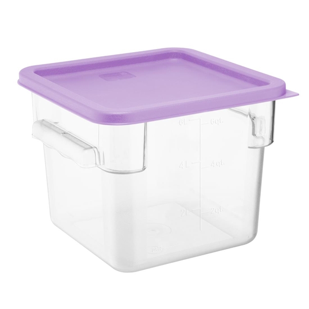 Hygiplas Square Purple Lid to Fit 5.5/7Ltr Containers