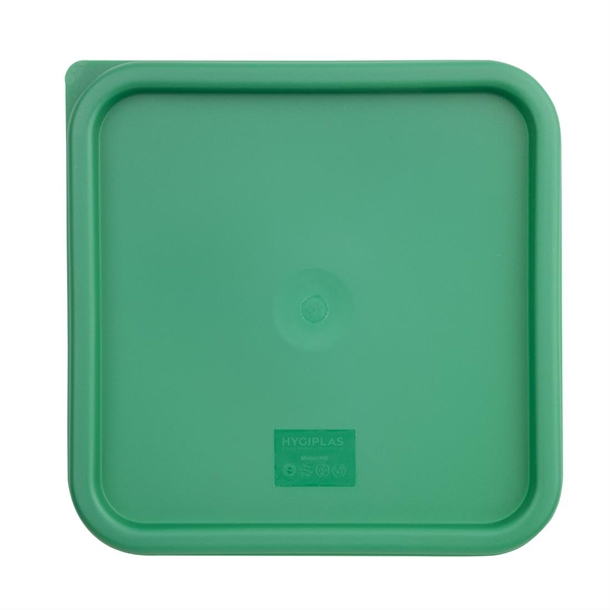 Hygiplas Green Square Food Storage Container Lid Large Hygiplas Green Square Food Storage Container Lid Large