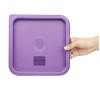 Hygiplas Square Food Storage Container Lid Purple Medium