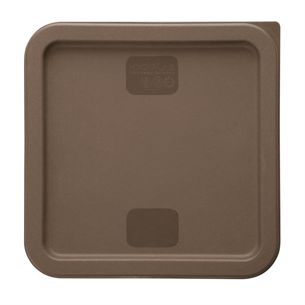 Hygiplas Square Brown Lid to Fit 10/15/20Ltr Containers