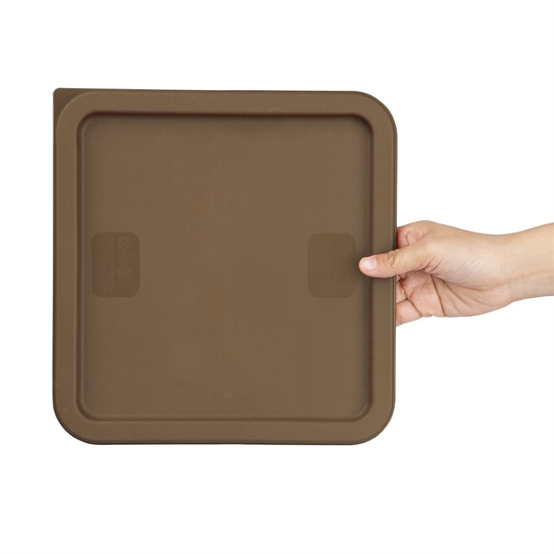 Hygiplas Square Brown Lid to Fit 10/15/20Ltr Containers