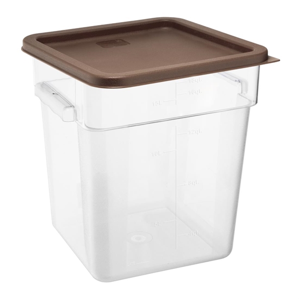 Hygiplas Square Brown Lid to Fit 10/15/20Ltr Containers