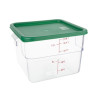 Hygiplas Green Square Food Storage Container Lid Large Hygiplas Green Square Food Storage Container Lid Large