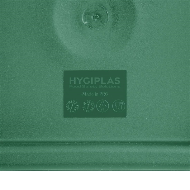 Hygiplas Green Square Food Storage Container Lid Large Hygiplas Green Square Food Storage Container Lid Large