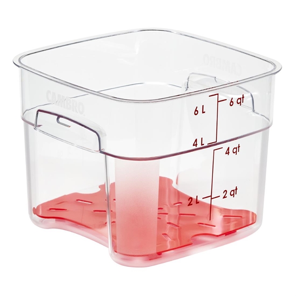 Cambro Drain Shelf for Fresh Pro Square Containers - Red - 5.7 &7.6Ltr Cambro Drain Shelf for Fresh Pro Square Containers - Red - 5.7 &7.6Ltr