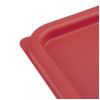 Hygiplas Red Square Food Storage Container Lid Medium