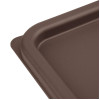 Hygiplas Square Food Storage Container Lid Brown Large Hygiplas Square Food Storage Container Lid Brown Large