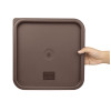 Hygiplas Square Food Storage Container Lid Brown Large Hygiplas Square Food Storage Container Lid Brown Large