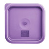 Hygiplas Square Food Storage Container Lid Purple Small Hygiplas Square Food Storage Container Lid Purple Small