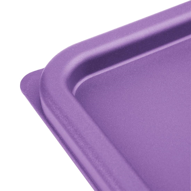 Hygiplas Square Food Storage Container Lid Purple Small Hygiplas Square Food Storage Container Lid Purple Small