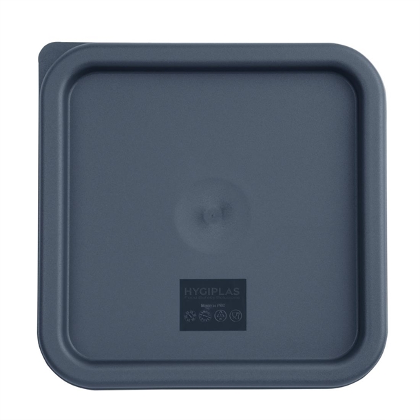 Hygiplas Blue Square Food Storage Container Lid Medium Hygiplas Blue Square Food Storage Container Lid Medium