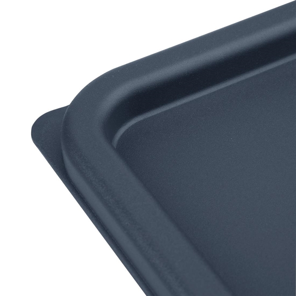 Hygiplas Blue Square Food Storage Container Lid Medium Hygiplas Blue Square Food Storage Container Lid Medium