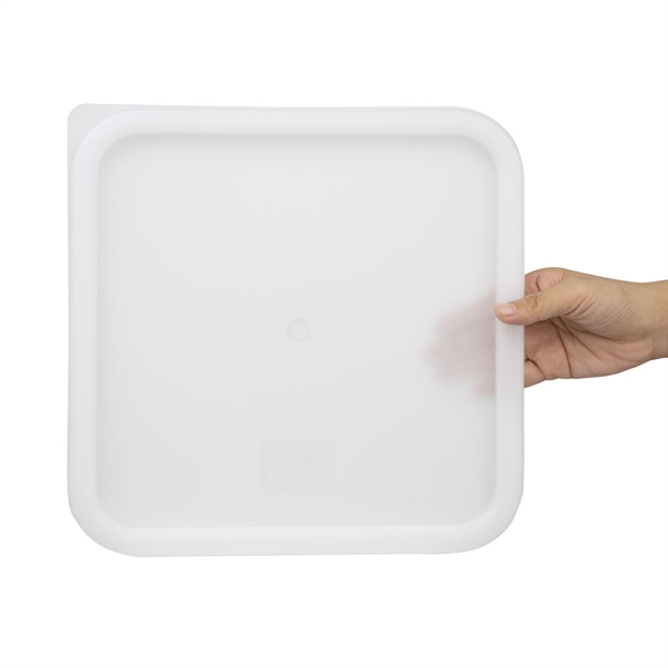 Hygiplas White Square Food Storage Container Lid Large Hygiplas White Square Food Storage Container Lid Large