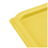 Hygiplas Square Food Storage Container Lid Yellow Medium Hygiplas Square Food Storage Container Lid Yellow Medium