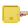 Hygiplas Square Food Storage Container Lid Yellow Medium Hygiplas Square Food Storage Container Lid Yellow Medium