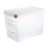 Araven Polypropylene 1/1 Gastronorm Containers With Lids 200mm (4 Pack)