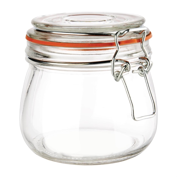 Vogue Clip Top Preserve Jars 500ml