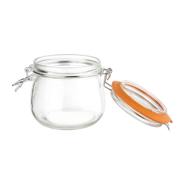 Vogue Clip Top Preserve Jars 500ml