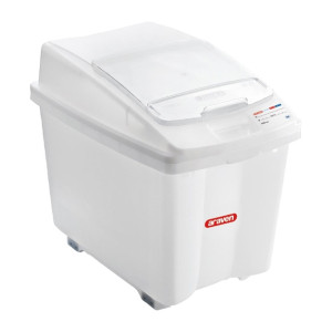 Araven Transparent Mobile Ingredient Bin 80Ltr