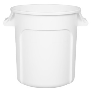 Vogue Polypropylene Round Container Bin White 38Ltr