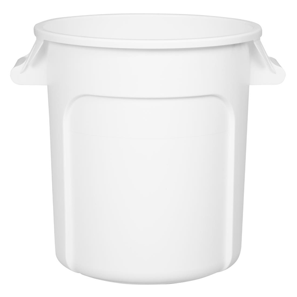 Vogue Polypropylene Round Container Bin White 38Ltr Vogue Polypropylene Round Container Bin White 38Ltr