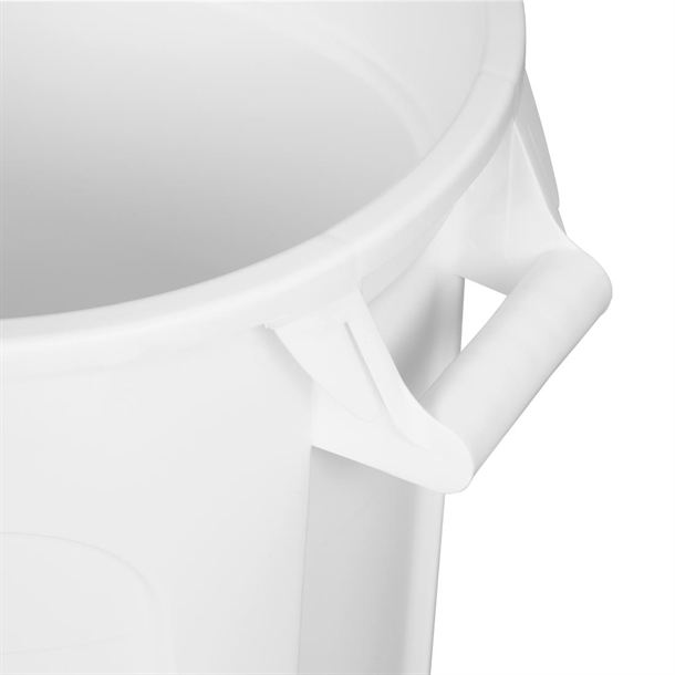 Vogue Polypropylene Round Container Bin White 38Ltr Vogue Polypropylene Round Container Bin White 38Ltr